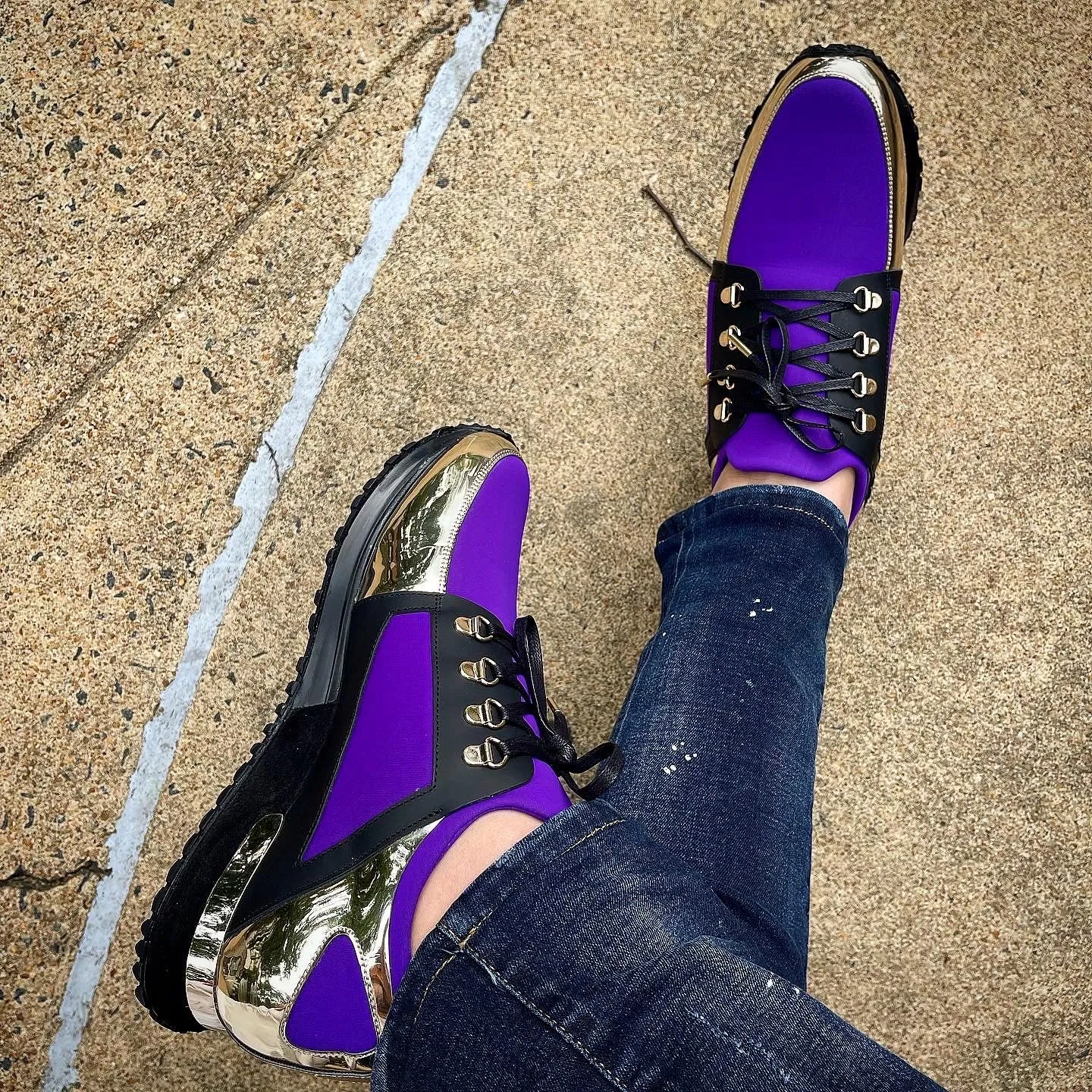 The Emir Purple Leather Men Sneaker Limited Edition