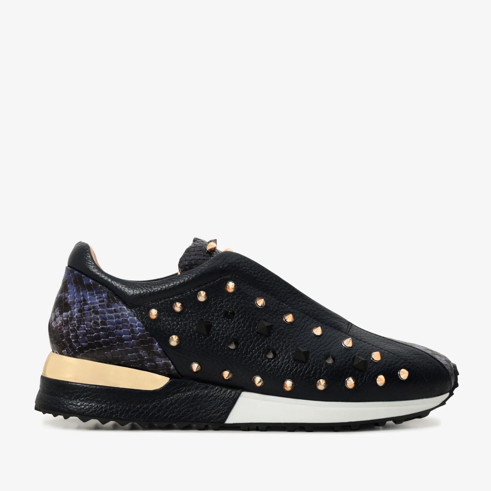 The Infanta Navy Spike Leather Women Sneaker Limited Edition