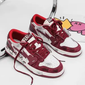 Toleet Skippin' School Shooting Heart Sneakers