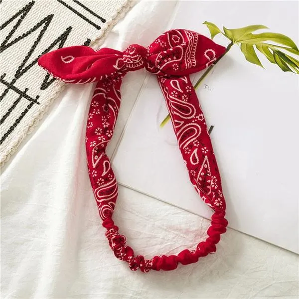 Women Fashion Sweet Retro Print Headbands