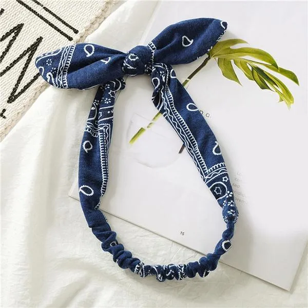 Women Fashion Sweet Retro Print Headbands