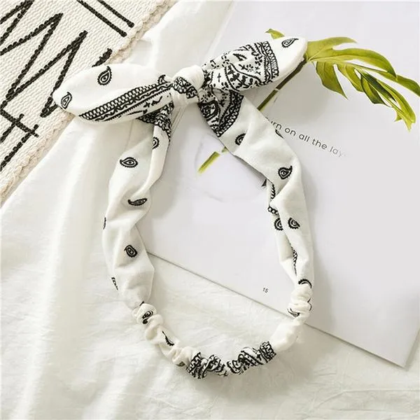 Women Fashion Sweet Retro Print Headbands