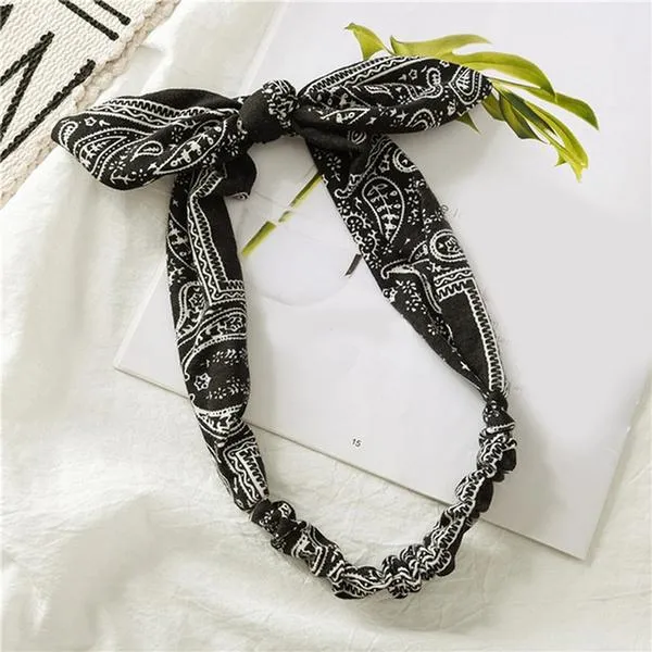 Women Fashion Sweet Retro Print Headbands