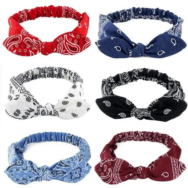 Women Fashion Sweet Retro Print Headbands